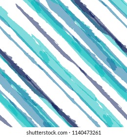 Seamless Diagonal Grunge Stripes. Abstract Texture with Dry Brush Strokes. Scribbled Grunge Rapport for Fabric, Cloth, Textile Trendy Vector Background.