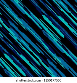 Seamless Diagonal Grunge Stripes. Abstract Texture with Dry Brush Strokes. Scribbled Grunge Motif for Wallpaper, Print, Textile Retro Vector Background with Stripes.