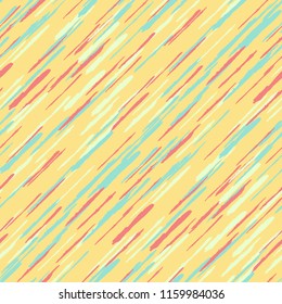 Seamless Diagonal Grunge Stripes. Abstract Texture with Dry Brush Strokes. Scribbled Grunge Pattern for Fabric, Cloth, Textile Retro Vector Background with Stripes.