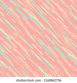Seamless Diagonal Grunge Stripes. Abstract Texture with Dry Brush Strokes. Scribbled Grunge Pattern for Fabric, Cloth, Textile Trendy Vector Background.
