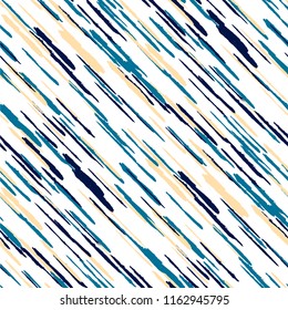 Seamless Diagonal Grunge Stripes. Abstract Texture with Brush Strokes. Scribbled Grunge Pattern for Wallpaper, Print, Textile Trendy Vector Background with Stripes.