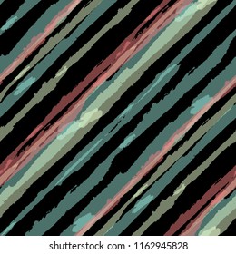 Seamless Diagonal Grunge Stripes. Abstract Texture with Brush Strokes. Scribbled Grunge Rapport for Wallpaper, Print, Textile Retro Vector Background with Stripes.