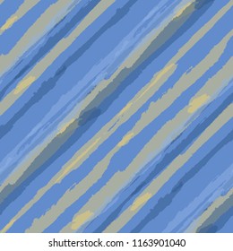 Seamless Diagonal Grunge Stripes. Abstract Texture with Brush Strokes. Scribbled Grunge Pattern for Wallpaper, Print, Textile Trendy Vector Background with Stripes.