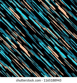 Seamless Diagonal Grunge Stripes. Abstract Texture with Brush Strokes. Scribbled Grunge Pattern for Wallpaper, Print, Textile Rustic Vector Background with Stripes.