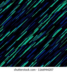Seamless Diagonal Grunge Stripes. Abstract Texture with Brush Strokes. Scribbled Grunge Rapport for Fabric, Cloth, Textile Rustic Vector Background.
