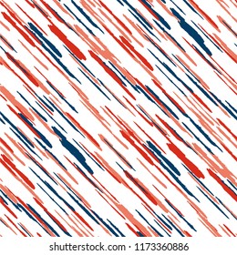 Seamless Diagonal Grunge Stripes. Abstract Texture with Dry Brush Strokes. Scribbled Grunge Pattern for Fabric, Print, Textile Retro Vector Background with Stripes.