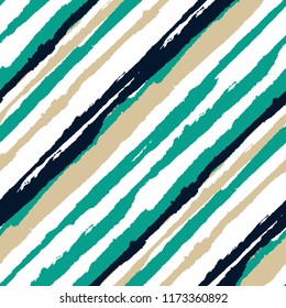 Seamless Diagonal Grunge Stripes. Abstract Texture with Dry Brush Strokes. Scribbled Grunge Rapport for Fabric, Cloth, Paper Rustic Vector Background.