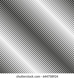Seamless diagonal halftone background. Striped black and white pattern.