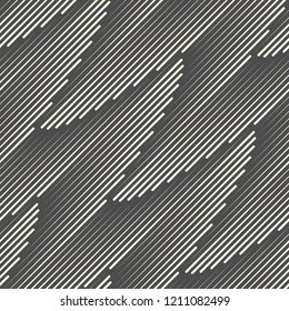 Seamless Diagonal Line Background. Vector Geometric Pattern. Monochrome Regular Texture