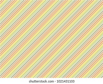 Seamless diagonal line pattern vector. Rainbow design on cream. Design print for textile, wallpaper, fabric, background. Set 4