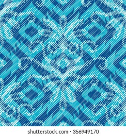 Seamless Diagonal Line Textured Faux Tribal Damask Textile Pattern Background Tile