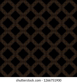 Seamless diagonal line tile pattern vector. Design stripe square gradient gold on black background. Design print for textile, fashion, wallpaper, background. Set 3