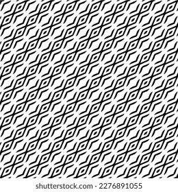 Seamless diagonal pattern. Repeat decorative design.Abstract texture for textile, fabric, wallpaper, wrapping paper.Black and white geometric wallpaper. 