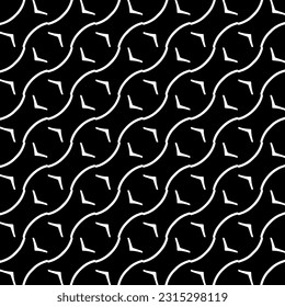 Seamless diagonal pattern. Repeat decorative design.Abstract texture for textile, fabric, wallpaper, wrapping paper. Black and white wallpaper.
