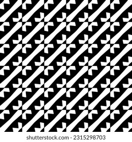 Seamless diagonal pattern. Repeat decorative design.Abstract texture for textile, fabric, wallpaper, wrapping paper. Black and white wallpaper.