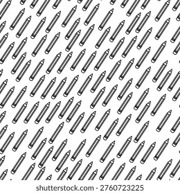 Seamless diagonal pattern with simple pencil outlines on a transparent background. Vector symbols. Hand-drawn sketch. - Powered by Shutterstock - Get 15% off with code: PIKWIZARD15