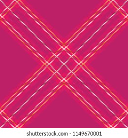 Seamless diagonal pink classic textile detailed tartan woven plaid pattern vector