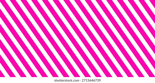 Fondo de rayas de patrón blanco y rosa diagonal sin fisuras. Fondo rayado diagonal simple y suave. Concepto de diseño retro y vintage. Conveniente para el folleto, el folleto, el cartel, el telón de fondo, el etc.