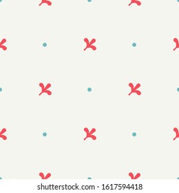 Seamless diagonal red blue and white vintage textile pattern vector