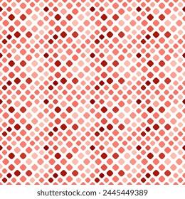 Seamless diagonal square pattern background - geometrical abstract red vector design