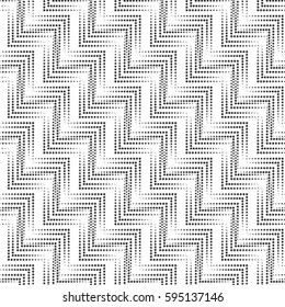 Seamless diagonal stripe and circle pattern. Vector black and white halftone background.