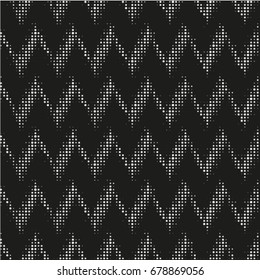 Seamless diagonal stripe and circle pattern. Vector black and white halftone background.