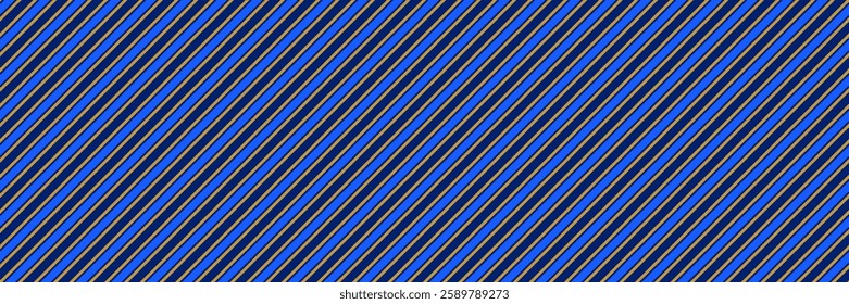 Seamless diagonal stripe pattern. Blue and brown oblique line background for design textile, fabric swatch, scarf cloth, suit print. Masculine navy color repeating wallpaper. Vector backdrop