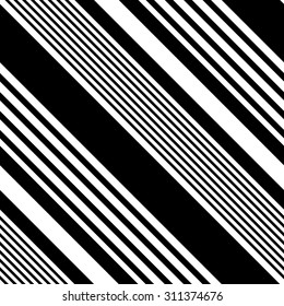 Padrão De Faixa Diagonal Sem Costura. Plano de fundo preto e branco do vetor