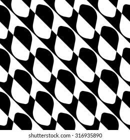 Seamless Diagonal Stripe Pattern. Vector Black and White Background