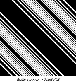 Seamless Diagonal Stripe Pattern. Vector Black and White Background
