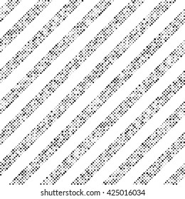 Seamless Diagonal Stripe Pattern. Vector Monochrome Texture. Abstract Striped Wallpaper. Chaotic Pixels Design