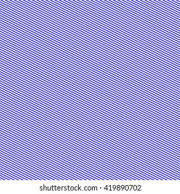 Seamless diagonal striped blue white pattern. Abstract repeated straight lines texture background. Vector illustration