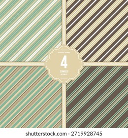 Gráficos de Vector de rayas diagonales sin costuras en Gratin Dauphinois Holly Fern White