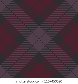 Seamless diagonal tan black and red classic Scottish check plaid ethnic textile pattern vector