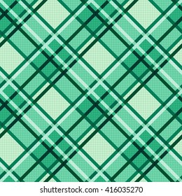 Seamless diagonal vector modern trendy colorful pattern mainly in Emerald hues