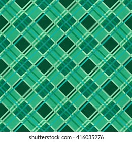 Seamless diagonal vector modern trendy colorful pattern mainly in Emerald color