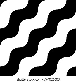 Diagonal Wavy Lines Seamless Pattern Vector Stock Vector (Royalty Free ...