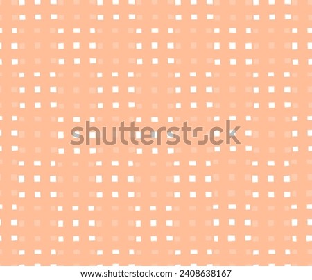 Seamless diamond background stylish all over square shape pattern abstract minimalist fabric print classy halftone ornament grid graphic style. Casual repeating textile design, white, peach fuzz color