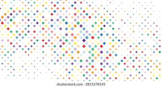 Seamless diamond colorfu pattern on a white background 