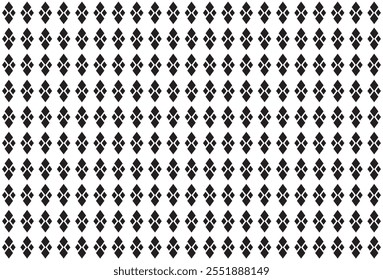 Seamless diamond harlequin geometric background pattern. Tileable black and white circus clown vintage wallpaper texture. Monochrome greyscale rhombus tile mosaic or diagonal checker backdrop..