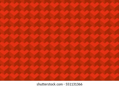 Seamless Diamond Heart Pattern - Illustration