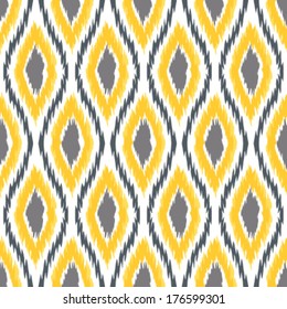 Seamless Diamond Ikat Ogee Background Pattern