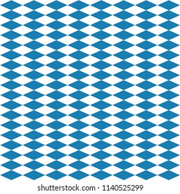 Seamless diamond pattern in blue white for the Oktoberfest. Vector file eps10