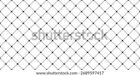 Seamless diamond pattern. Dotted rhombus background texture. Simple geometric grid pattern design, like for blankets and throws.