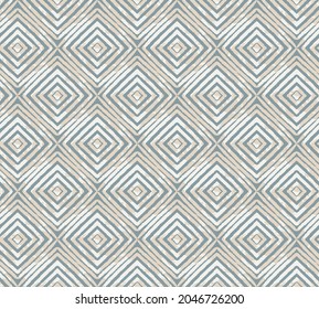 Seamless diamond pattern with green, beige colors. For fashion textile, cloth backgrounds.