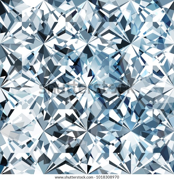 Seamless diamond pattern - vector illustration\
of crystallic\
background