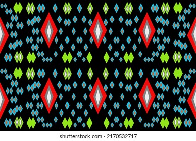 Seamless Diamond shape form a pattern on black background