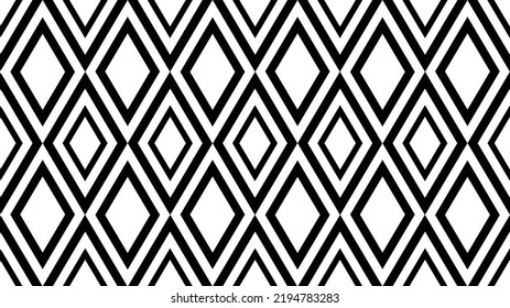 Seamless diamond shape pattern black white