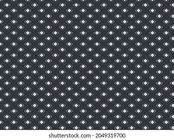 Seamless Diamond Square Pattern Background In Black And White Color.