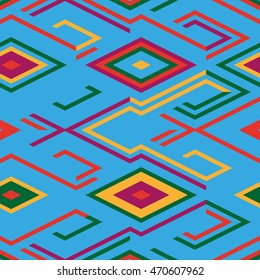 Seamless diamond vector pattern. Geometric background, vector illustration